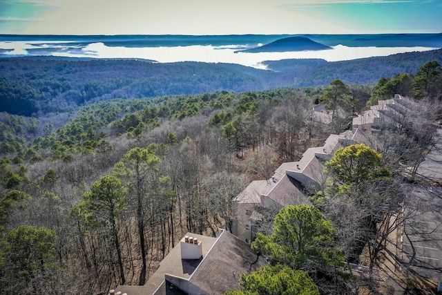 mountain view with a water view