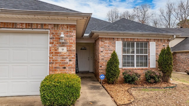 property entrance featuring a garage