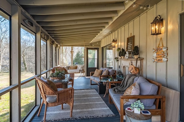 view of sunroom