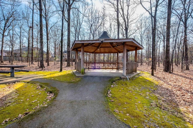 view of property's community featuring a gazebo