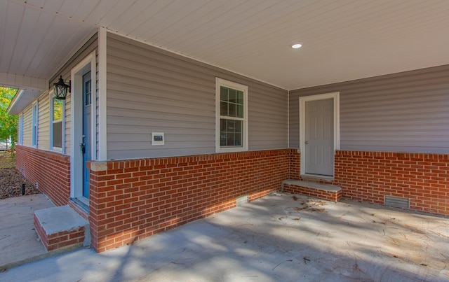 view of doorway to property