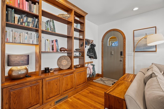 interior space with light wood-type flooring