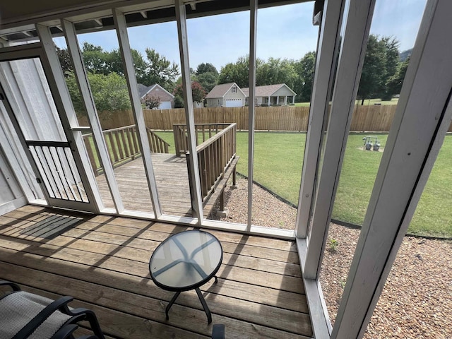 view of sunroom / solarium