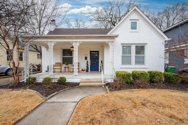 bungalow-style home with a porch