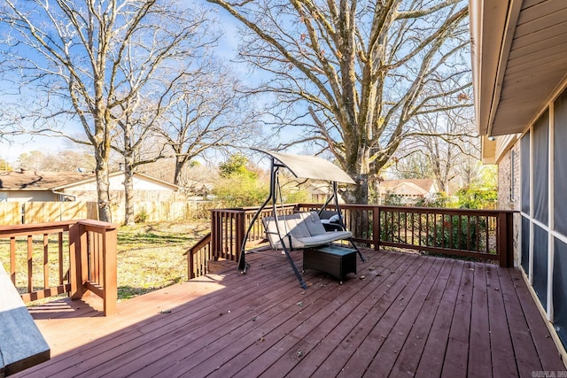 view of wooden deck