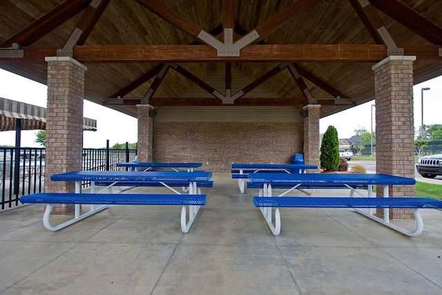 view of patio with a gazebo