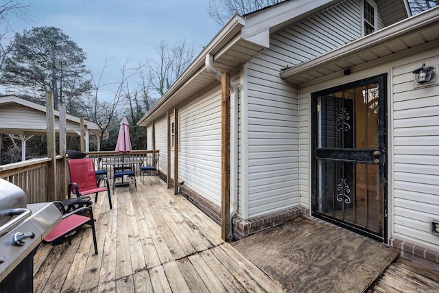 view of wooden deck