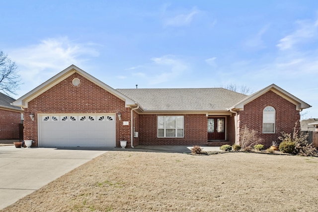 ranch-style home with a garage