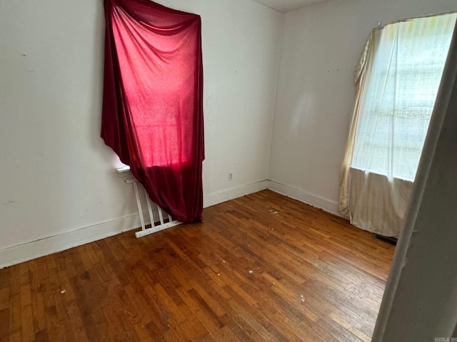 empty room featuring wood-type flooring