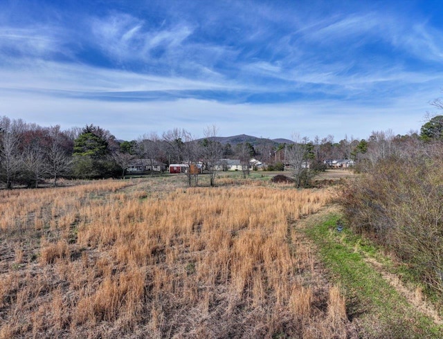 view of nature with a rural view and a mountain view