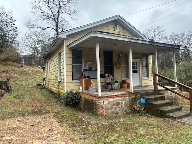 bungalow featuring a porch