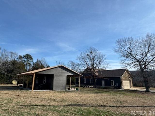 exterior space with a front yard