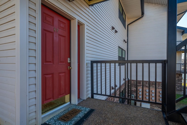 view of doorway to property