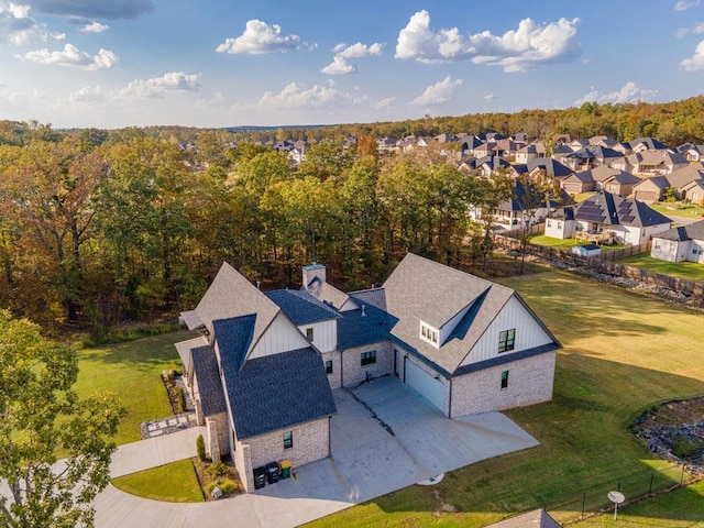 bird's eye view featuring a residential view