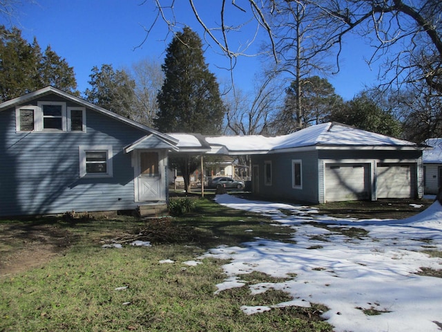 view of front of home with a garage and entry steps