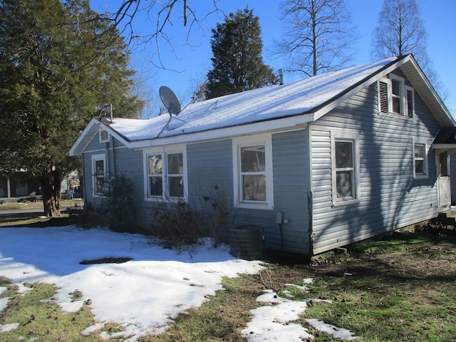 view of snowy exterior