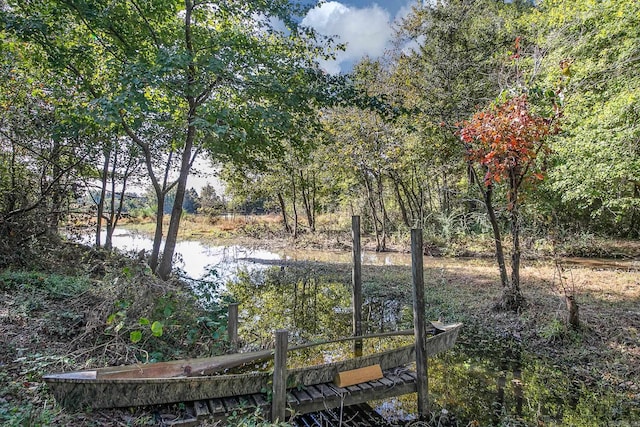 view of yard featuring a water view