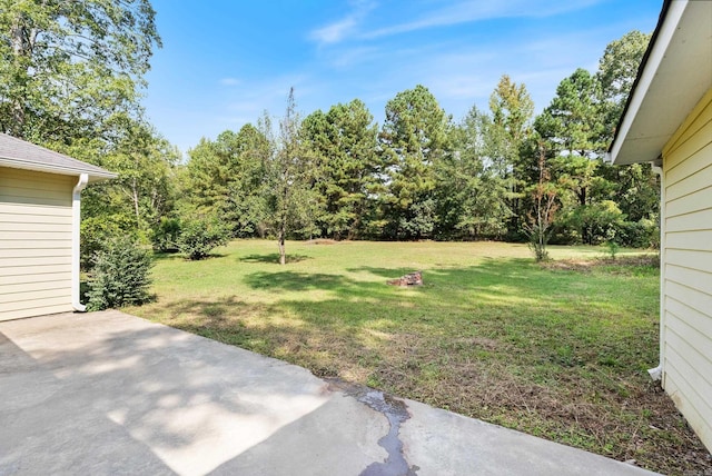 view of yard featuring a patio