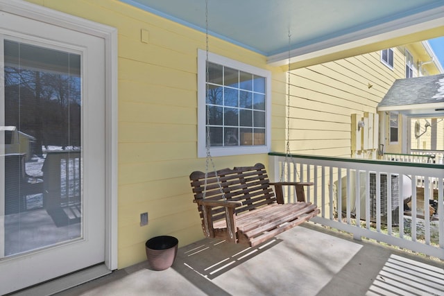 balcony with covered porch