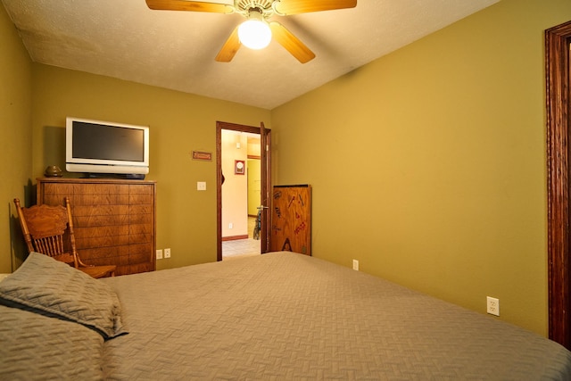 bedroom with a ceiling fan