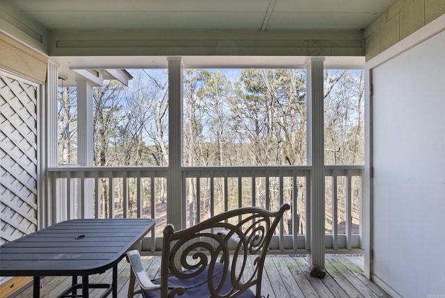 sunroom with a healthy amount of sunlight