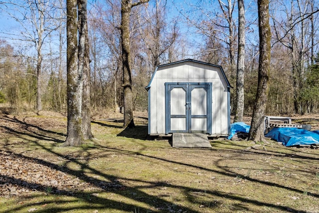 view of shed