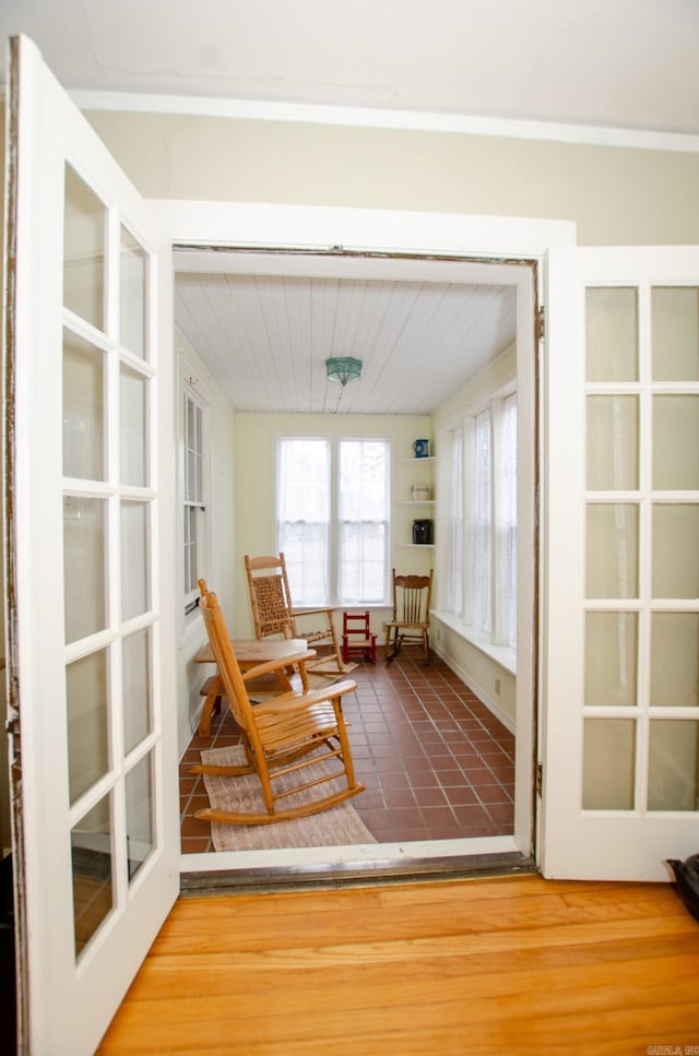 interior space with wood finished floors