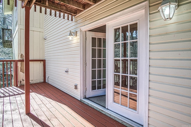 view of wooden deck