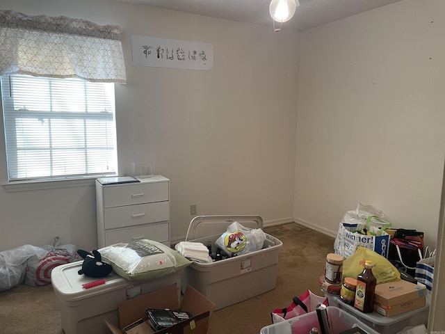 carpeted bedroom with baseboards