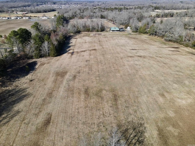 bird's eye view with a rural view