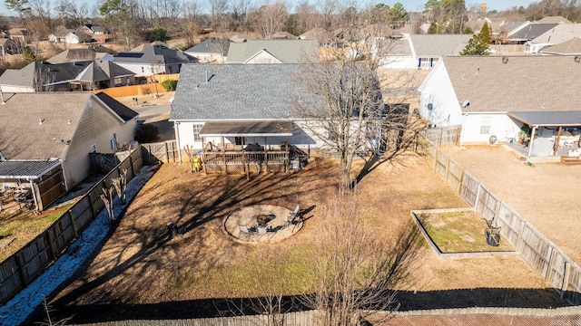 drone / aerial view featuring a residential view