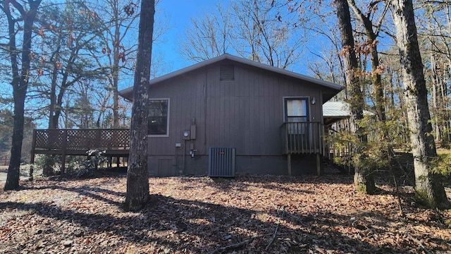 view of property exterior featuring crawl space