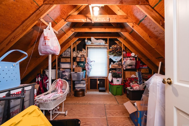 view of attic