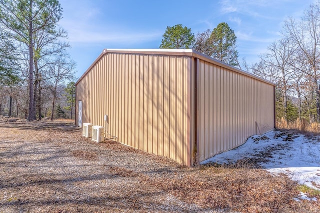 view of pole building