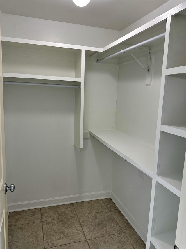 view of walk in closet