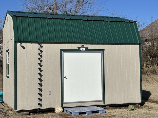 view of shed