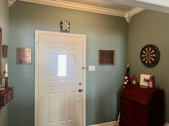 foyer with crown molding