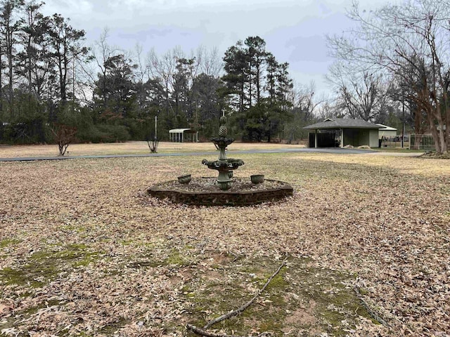 view of yard featuring a carport