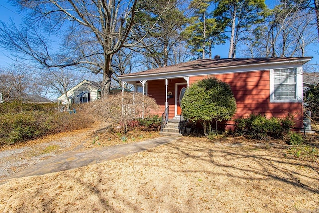 view of bungalow-style home