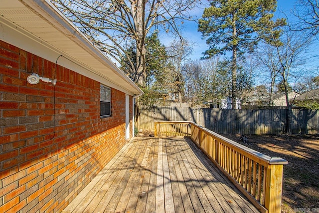 deck with fence private yard