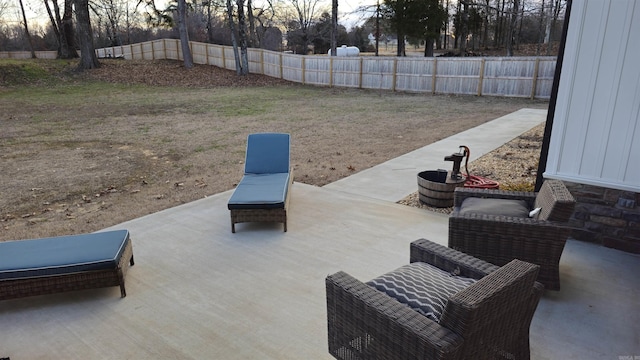 view of patio / terrace featuring a fenced backyard