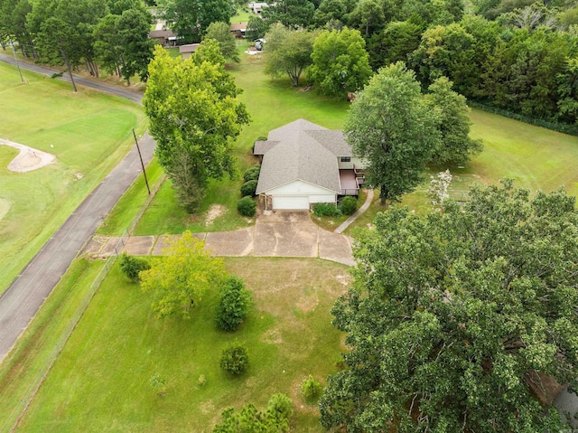 aerial view with a rural view