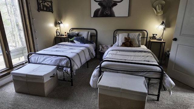 view of carpeted bedroom