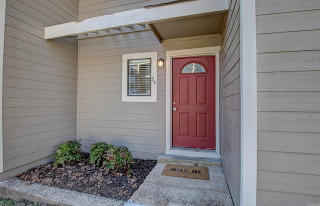 view of doorway to property