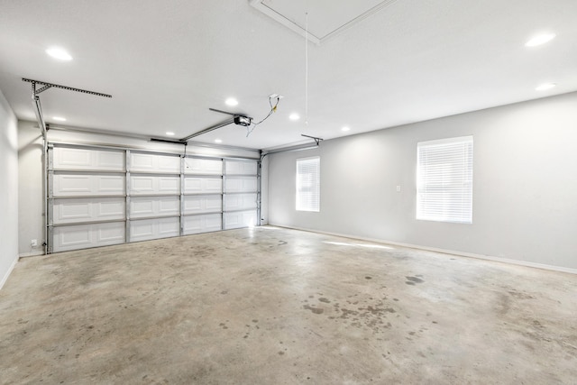 garage featuring baseboards