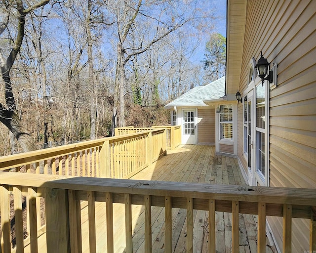 view of wooden deck