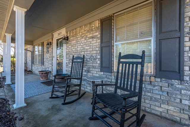 view of patio / terrace featuring covered porch