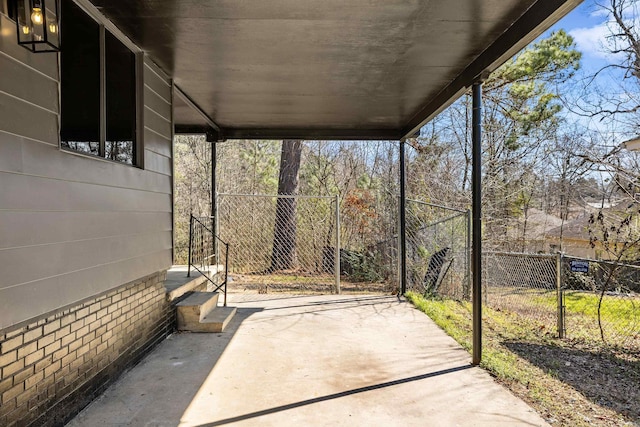 view of patio / terrace with fence