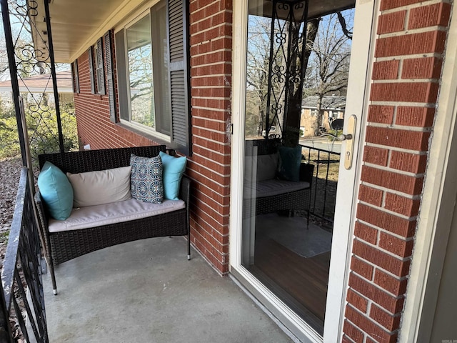 balcony with covered porch