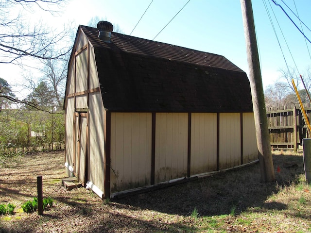 view of shed